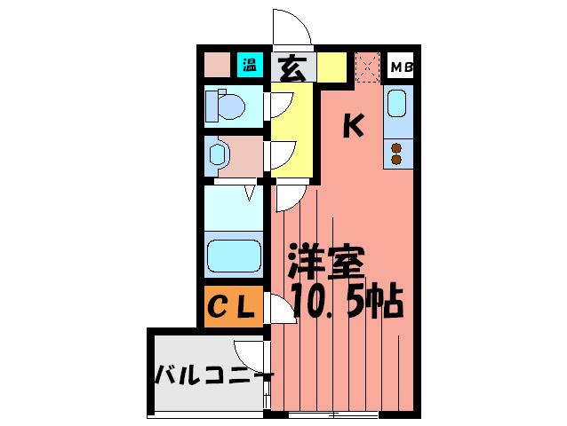 BELL緑橋(ワンルーム/3階)の間取り写真