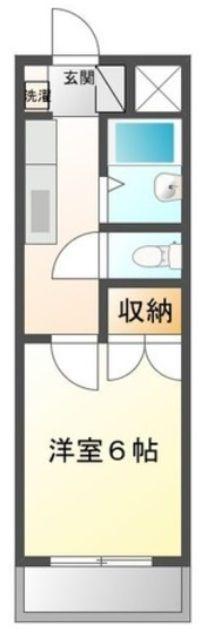 リヴィエールI(1K/3階)の間取り写真