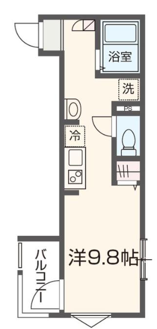 MELDIA東千葉III(ワンルーム/3階)の間取り写真
