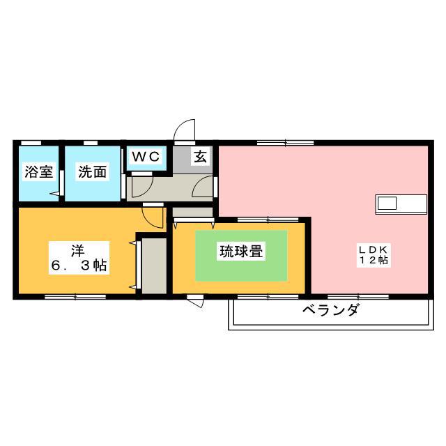 マローネ(2LDK/2階)の間取り写真