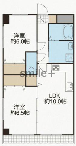 メゾンボヌール(2LDK/2階)の間取り写真