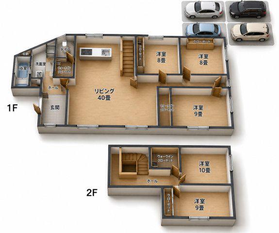 北島ビル(5LDK/1階)の間取り写真