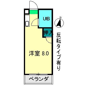 コーポグランプリ(1K/4階)の間取り写真