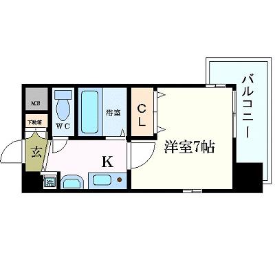 プレサンス桜通アベニュー(1K/9階)の間取り写真