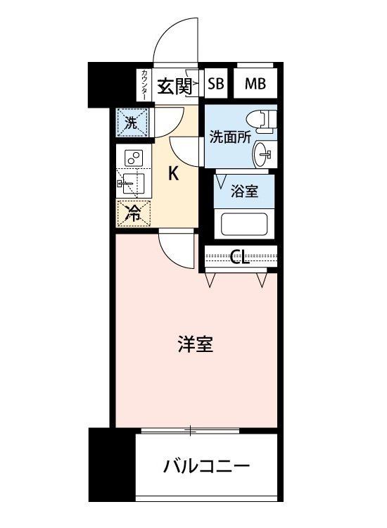 AXAS文京関口(1K/7階)の間取り写真