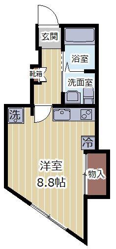 IIE SAINT-LOUIS I(1K/1階)の間取り写真
