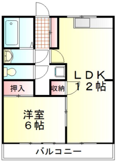 ハウスサングリーン(1LDK/1階)の間取り写真