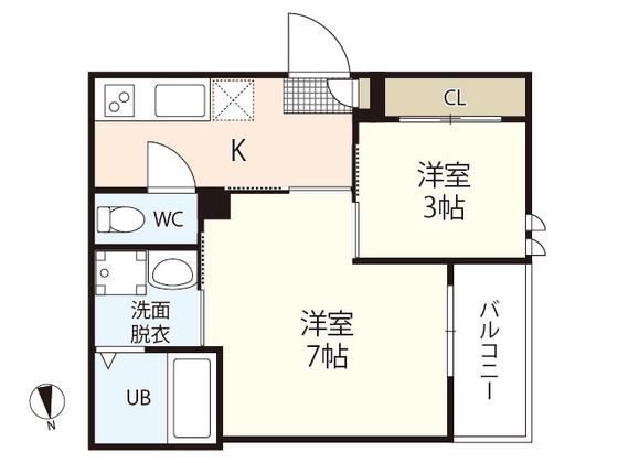 REGALEST LARC UJINA-MIYUKI I(2K/3階)の間取り写真