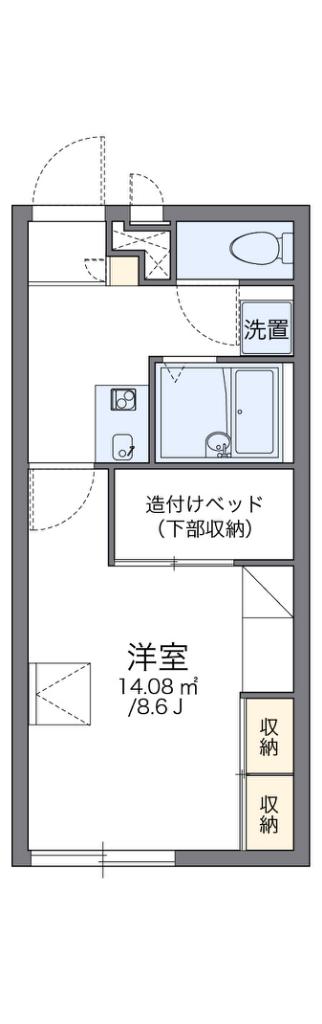 レオパレスアビデ深井(1K/2階)の間取り写真