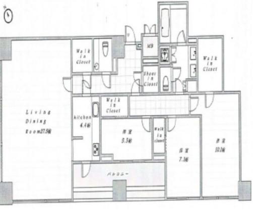 グランスィート麻布台ヒルトップタワー(3LDK/29階)の間取り写真