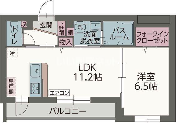 バーディ豊田I(1LDK/3階)の間取り写真