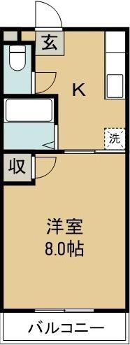 スターハイツ(1K/1階)の間取り写真