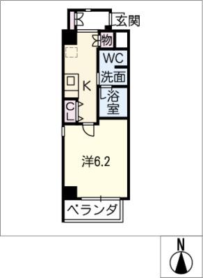 SALT515(1K/4階)の間取り写真