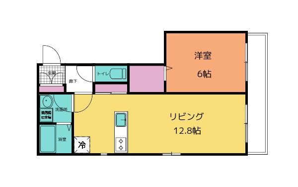 サンパークIII(1LDK/2階)の間取り写真