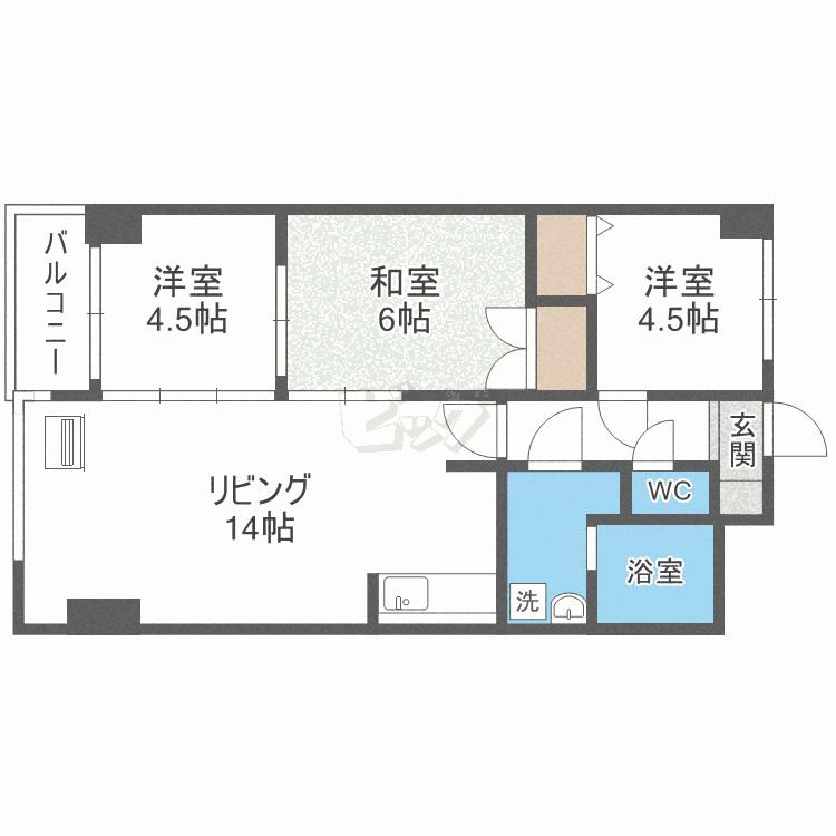 パークアベニュー広和NO10(3LDK/4階)の間取り写真