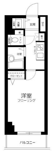フェニックス方南町弐番館(1K/8階)の間取り写真
