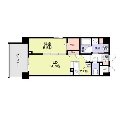 SUNNY PLACE(1LDK/6階)の間取り写真