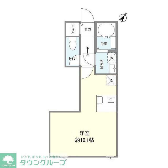 ティアリーゼ(ワンルーム/2階)の間取り写真
