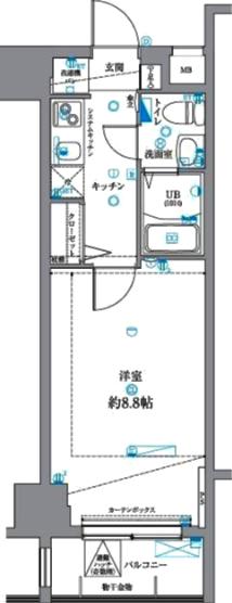 グランドコート親水公園(1K/5階)の間取り写真