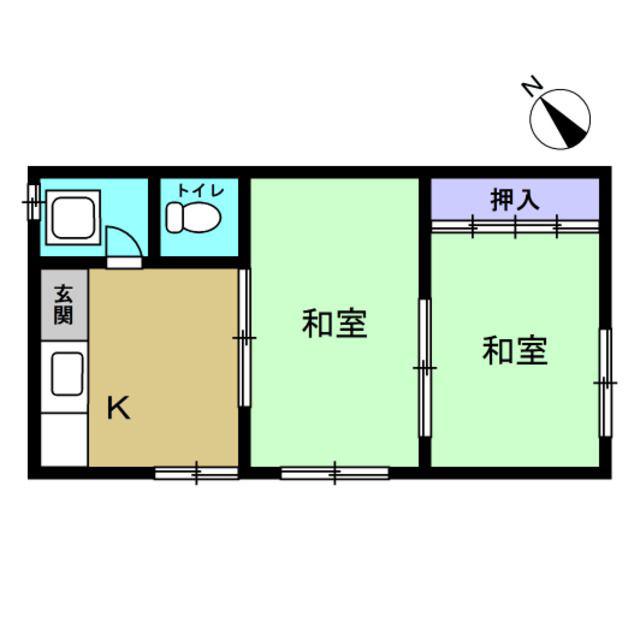 新三笠ビル(2K/3階)の間取り写真