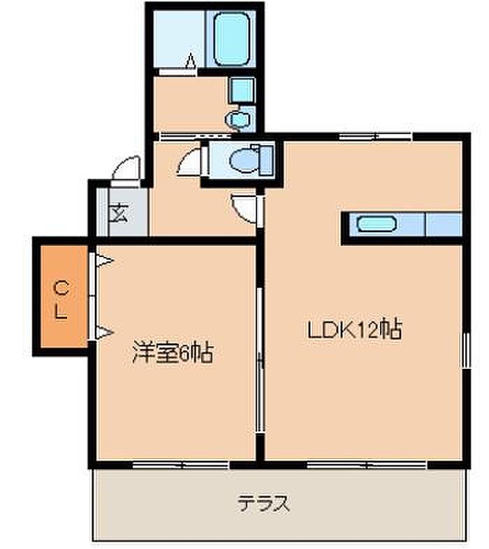 サンビスタ21(1LDK/1階)の間取り写真