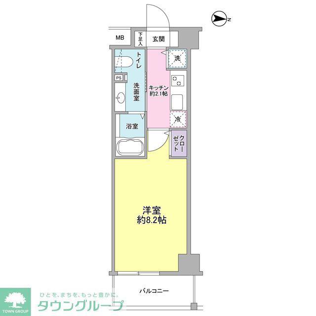 CERCA TORRE(1K/4階)の間取り写真