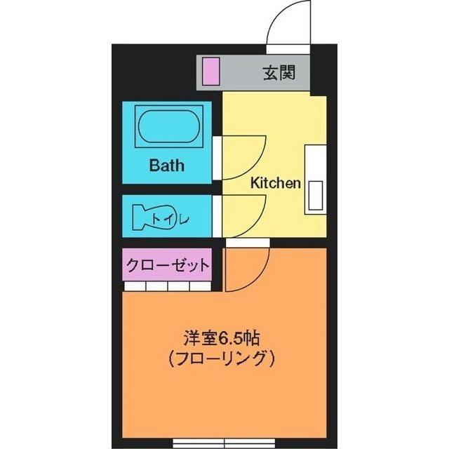 ボンメゾン本厚木(1K/8階)の間取り写真
