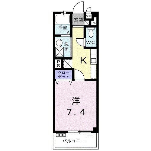 モンシェリー(1K/1階)の間取り写真