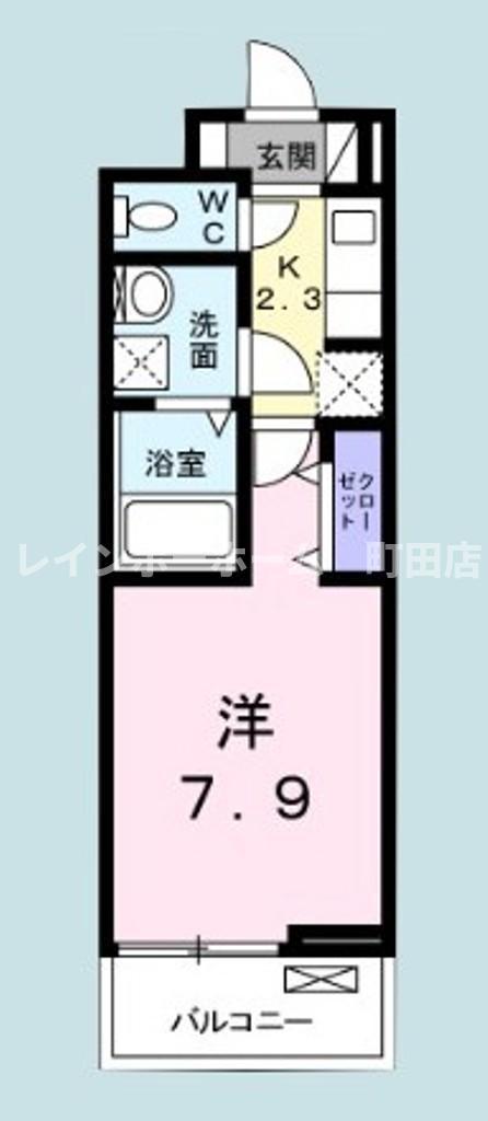エクシード2(1K/3階)の間取り写真