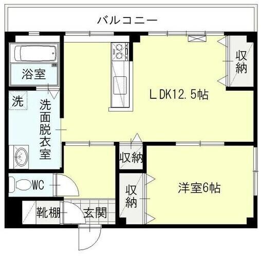 ブールバール・フジ(1LDK/2階)の間取り写真