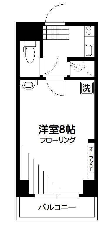 AVION(1K/1階)の間取り写真