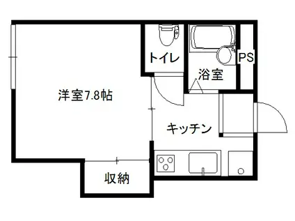 メゾンド・グレース賢坂(1K/1階)の間取り写真