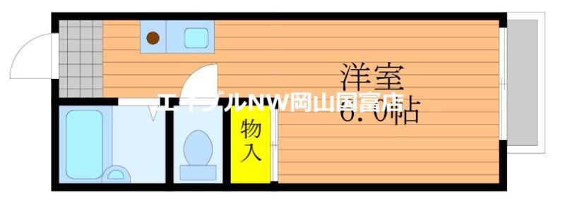 ラフィネ7(1K/1階)の間取り写真