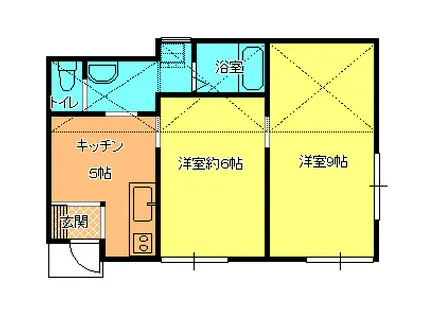 ジュエルパレス(2K/1階)の間取り写真