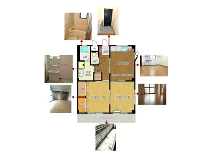 エステートSUGI I(2DK/2階)の間取り写真