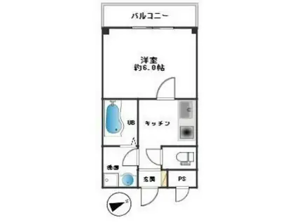 APEX姫路(1K/3階)の間取り写真