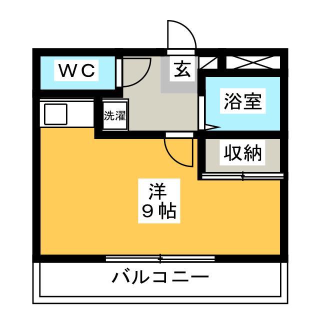 URBAN(ワンルーム/1階)の間取り写真
