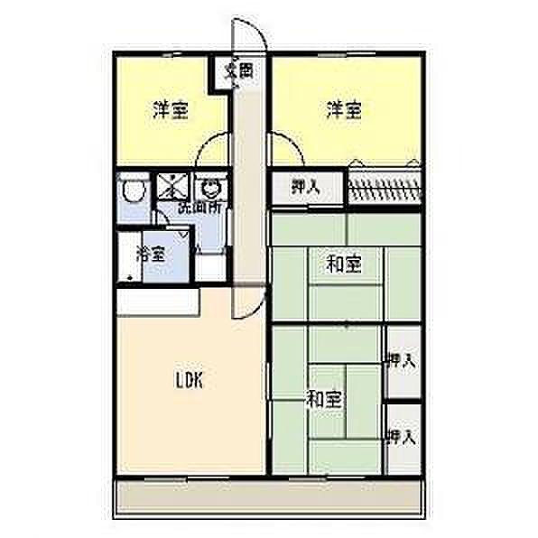 アドミラブール・A(3SLDK/4階)の間取り写真