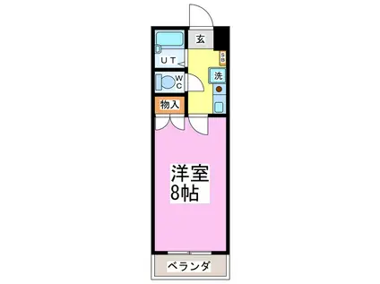 シャトレU(1K/3階)の間取り写真