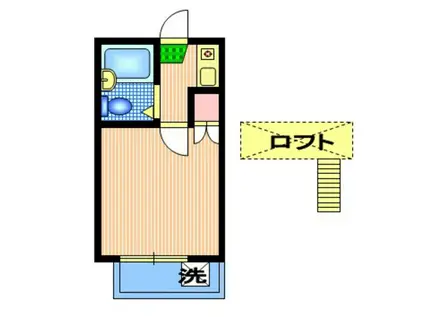 レオパレスβ(1K/2階)の間取り写真