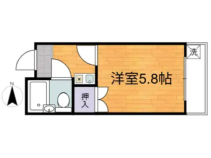 ネオナヲス(1K/4階)の間取り写真