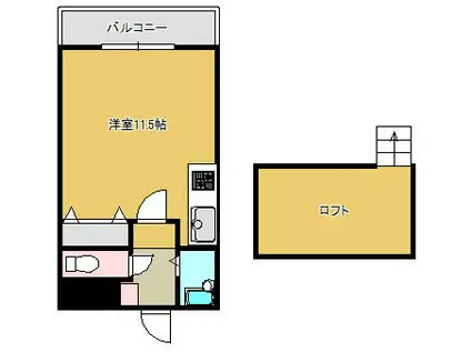 レジデント京泊(ワンルーム/8階)の間取り写真
