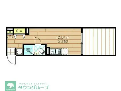 LOTUS TOGOSHIGINZA(ワンルーム/3階)の間取り写真