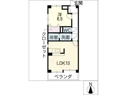 アートヒルズ高社(1LDK/1階)の間取り写真