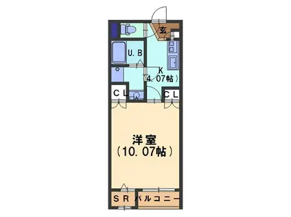 グランルージュ有松(1K/2階)の間取り写真