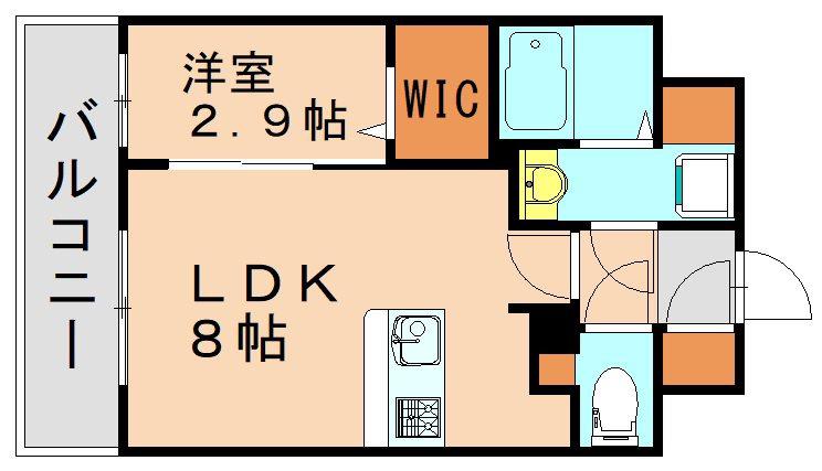 グランフォーレ小倉シティタワー(1LDK/4階)の間取り写真