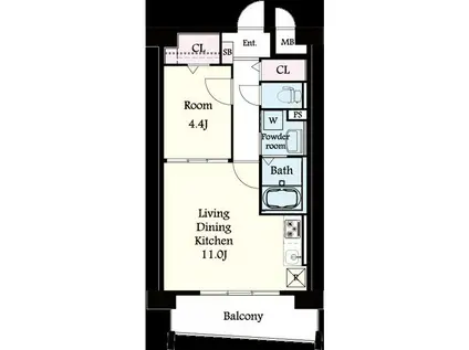 サンラルーチェ博多南(1LDK/5階)の間取り写真