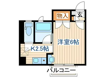 タウンMK B棟(1K/1階)の間取り写真