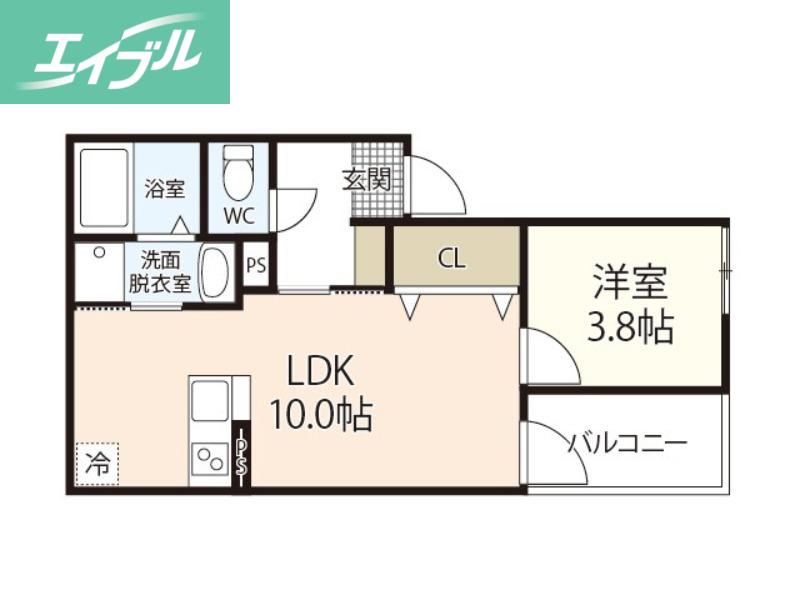 REGALE MIKADO(1LDK/2階)の間取り写真