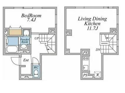 リーガランド武蔵小山(1LDK/4階)の間取り写真